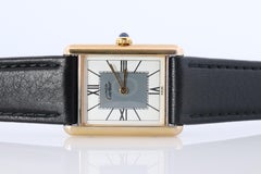 Vintage Must de Cartier 590005 Tank Watch. 925 Vermeil ARGENT Quartz Tank.