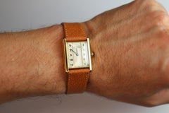 Vintage Must de Cartier 590005 Tank Watch. Cartier Pillar Dial ARGENT Tank.