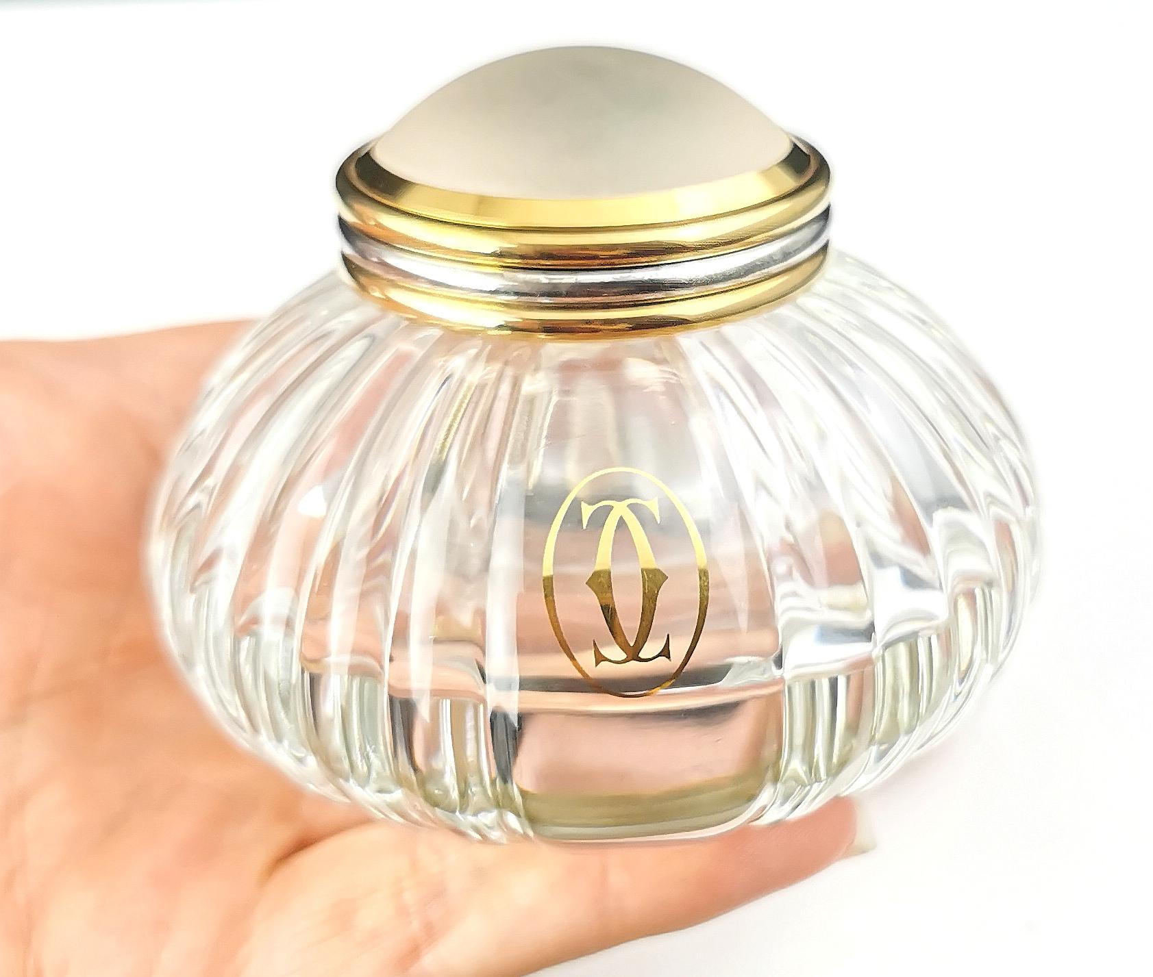 Vintage Must de Cartier crystal inkwell  For Sale 8