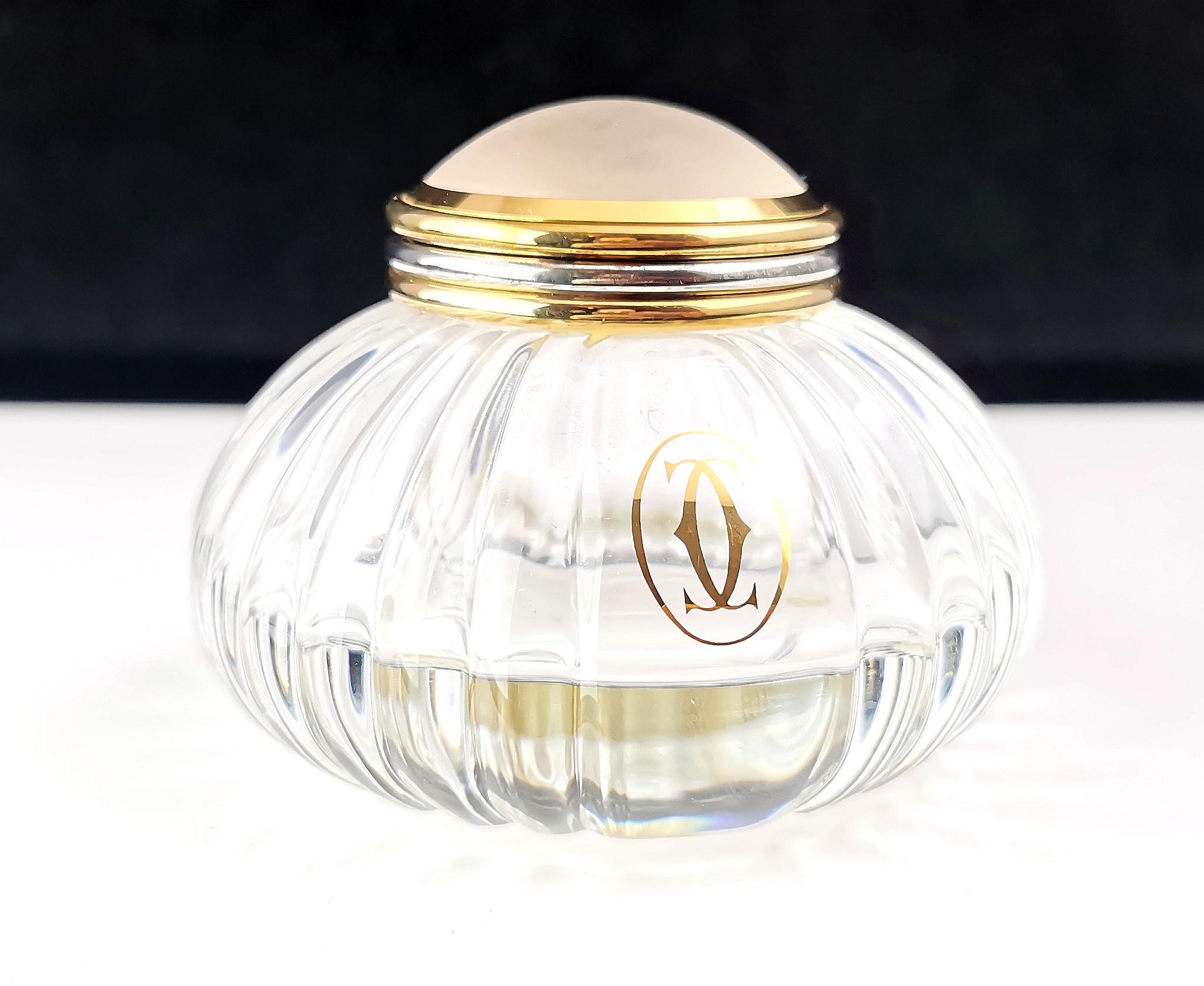 Vintage Must de Cartier crystal inkwell  In Good Condition For Sale In NEWARK, GB