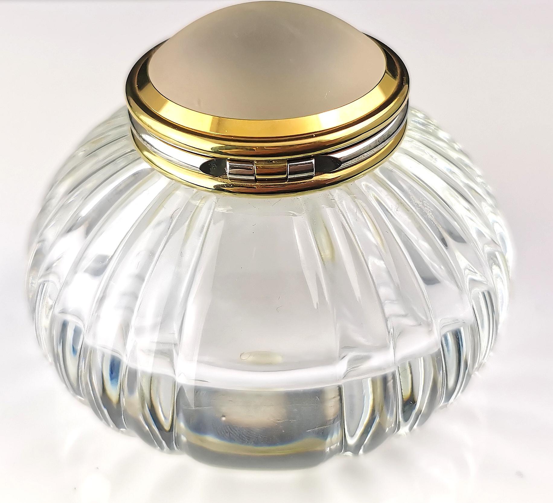 Vintage Must de Cartier crystal inkwell  For Sale 1