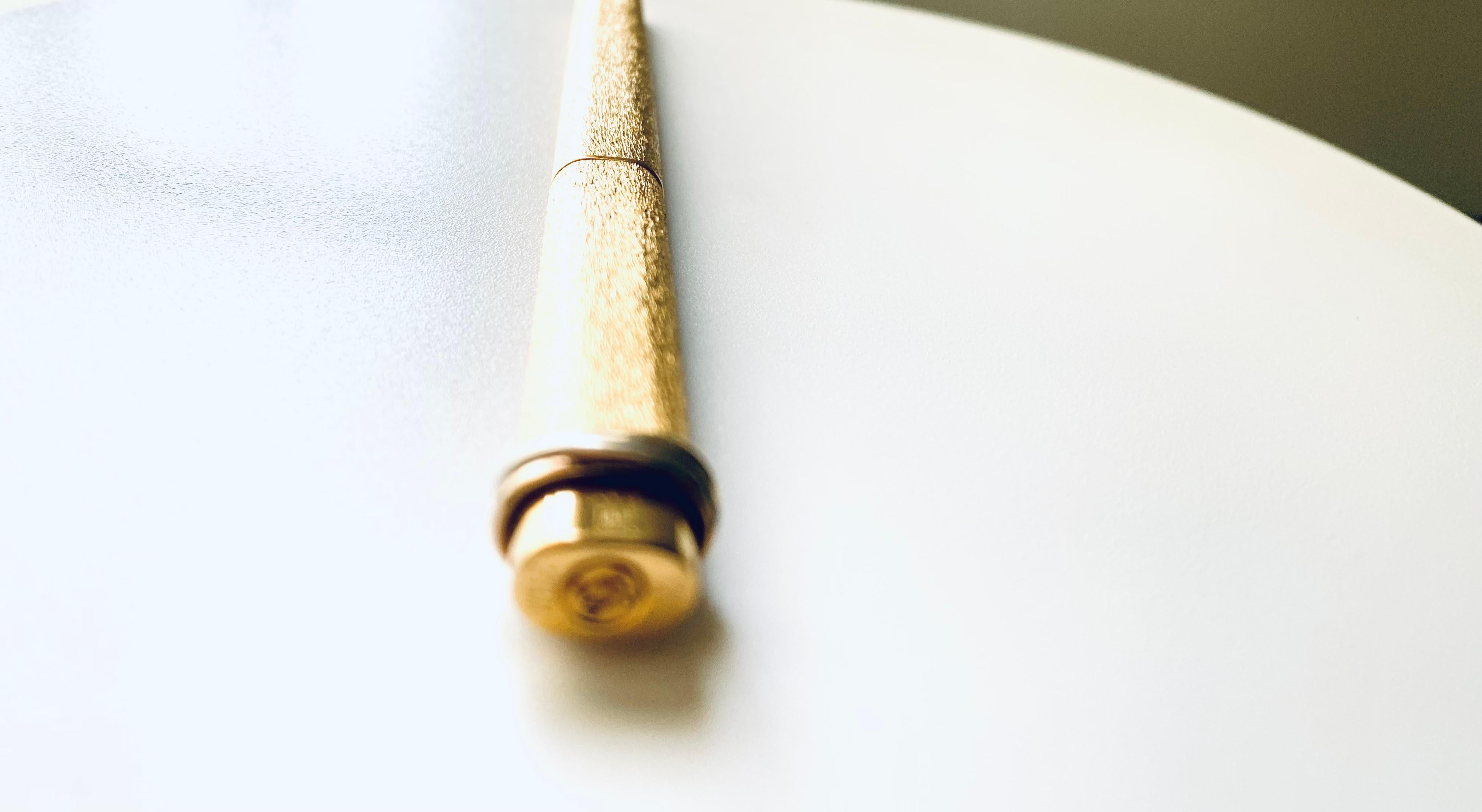 Women's or Men's Vintage Must De Cartier Gold Plated Ballpoint Pen