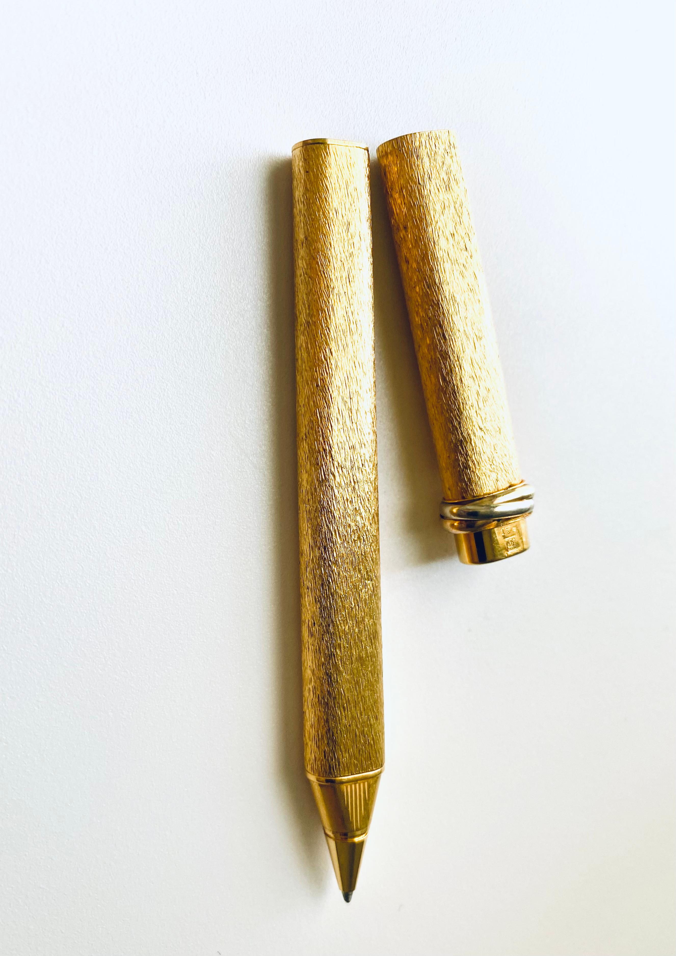 Vintage Must De Cartier Gold Plated Ballpoint Pen 1