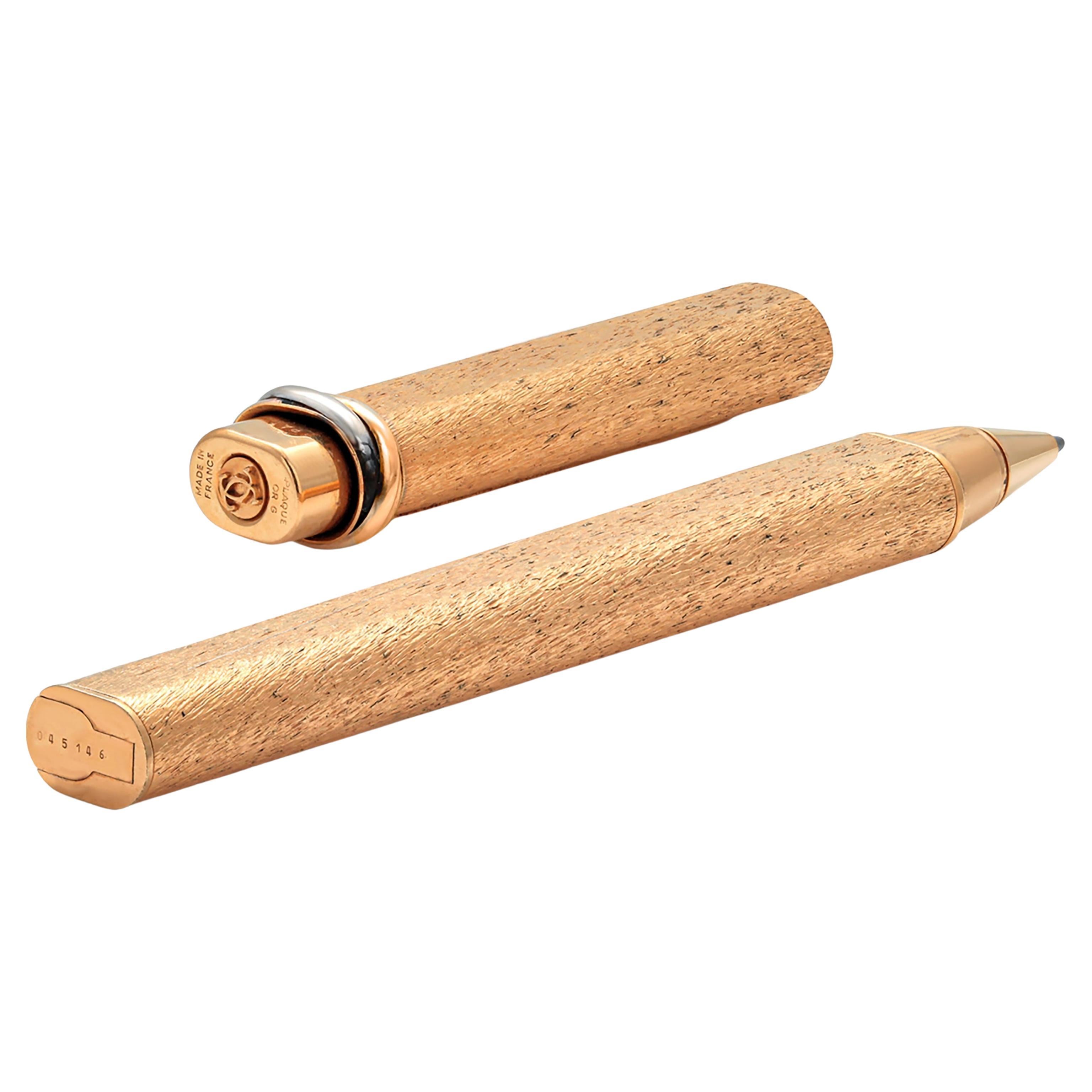 Vintage Must De Cartier Gold Plated Ballpoint Pen