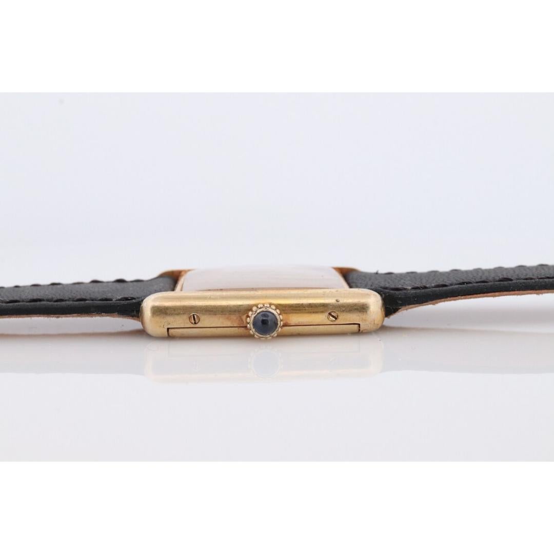 Vintage Must de Cartier Marmor-Tankuhr. 925 Vermeil MANUAL Ardent Schweizer hergestellt. 1
