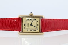 Vintage Must de Cartier Tank 1613 Watch. Vermeil ARGENT 925 Small Tank