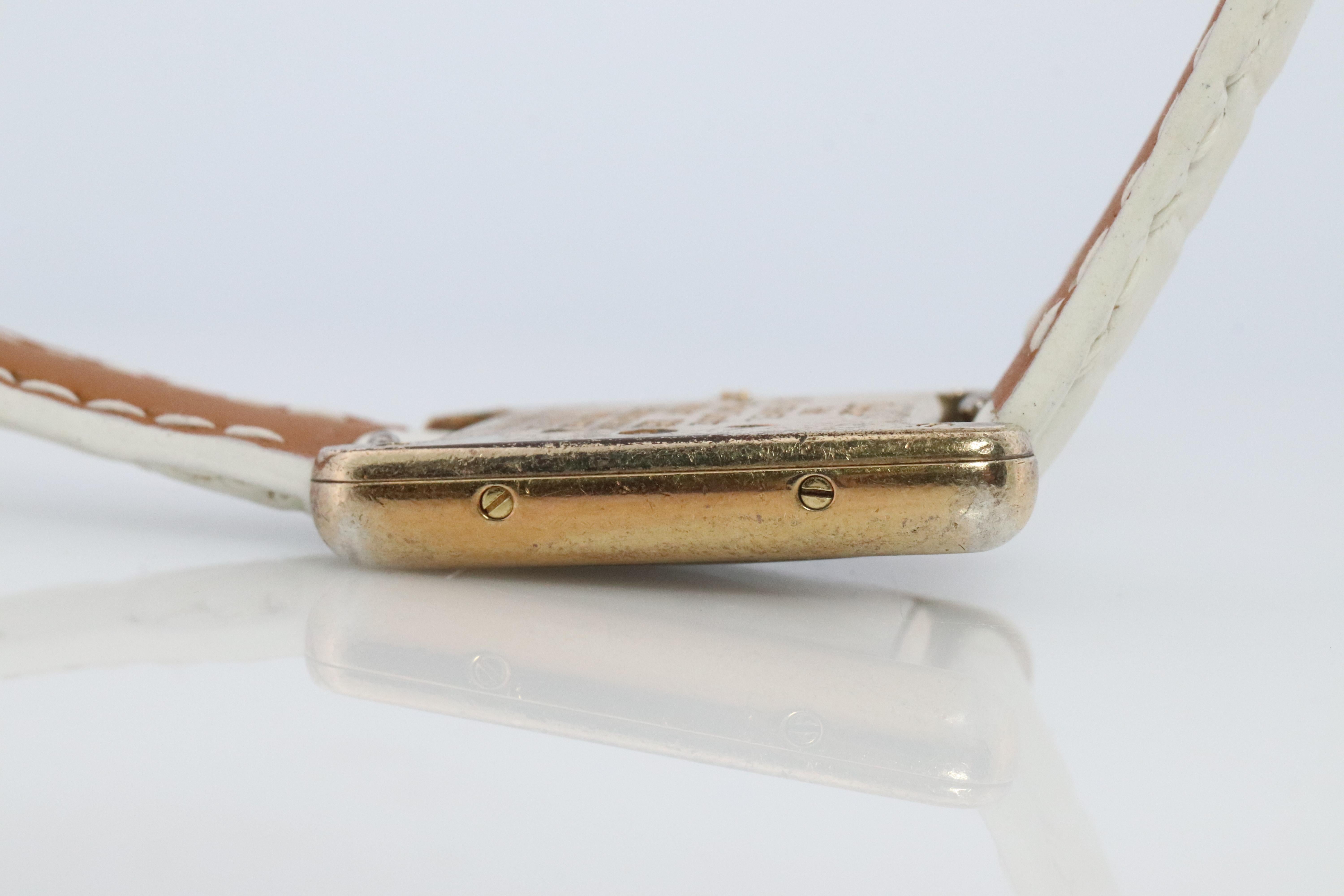 Must de Cartier Vintage Tank-Uhr mit goldenem Zifferblatt. Vermeil ARGENT Kleiner Tank im Angebot 5