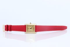 Vintage Must de Cartier Tank Gold Dial Watch. Vermeil ARGENT Small Tank