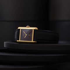 Vintage Must De Cartier Tank Model 82975713 18 Karat Gold Plated