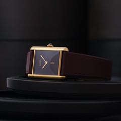 Vintage Must de Cartier Tank Model 82975713 18 Karat Gold Plated