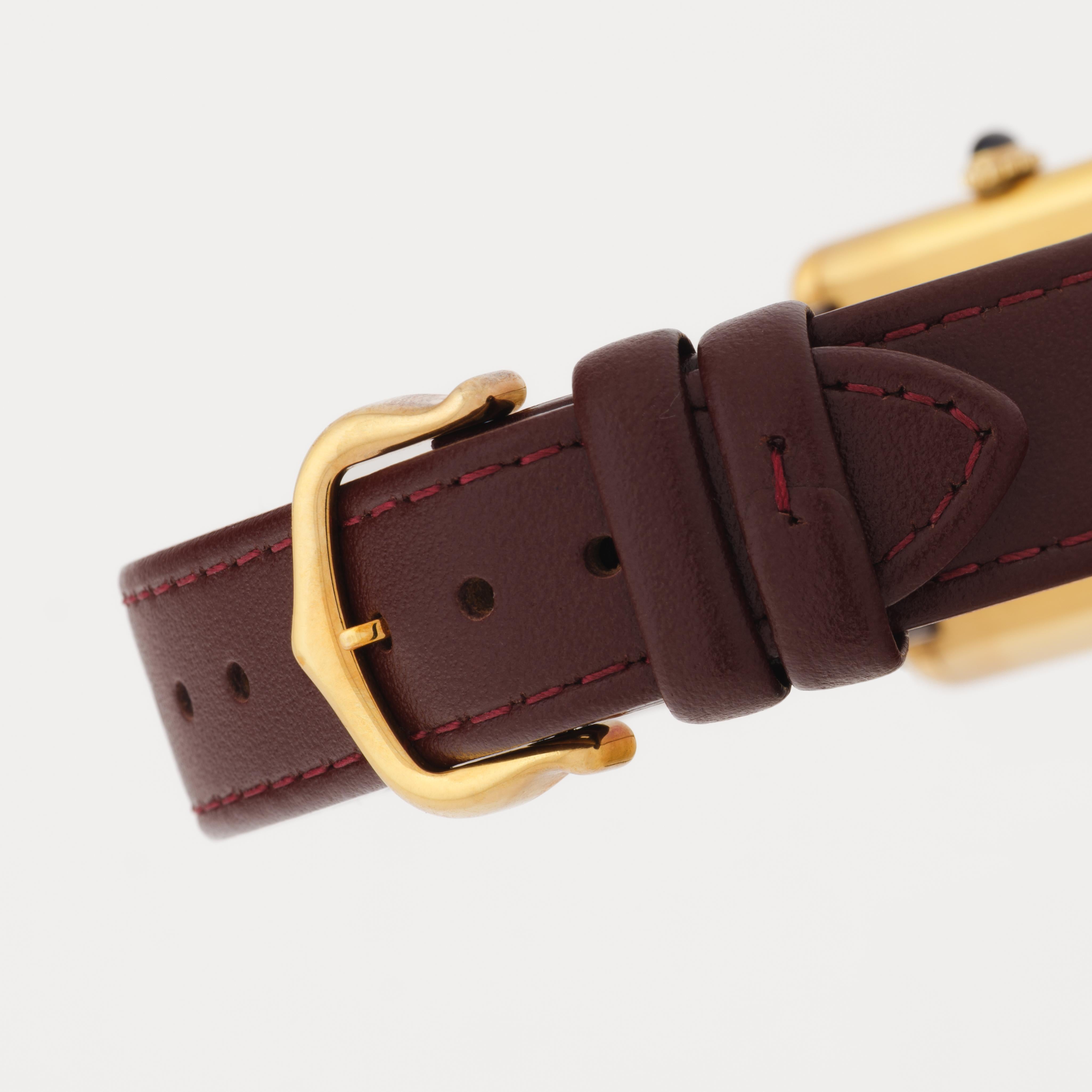 Must de Cartier Tank d'epoca, modello 82975713, placcato in oro 18 kt. in vendita 2