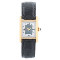 Must de Cartier Tank Vermeil Plaque Quartz Montre Vintage