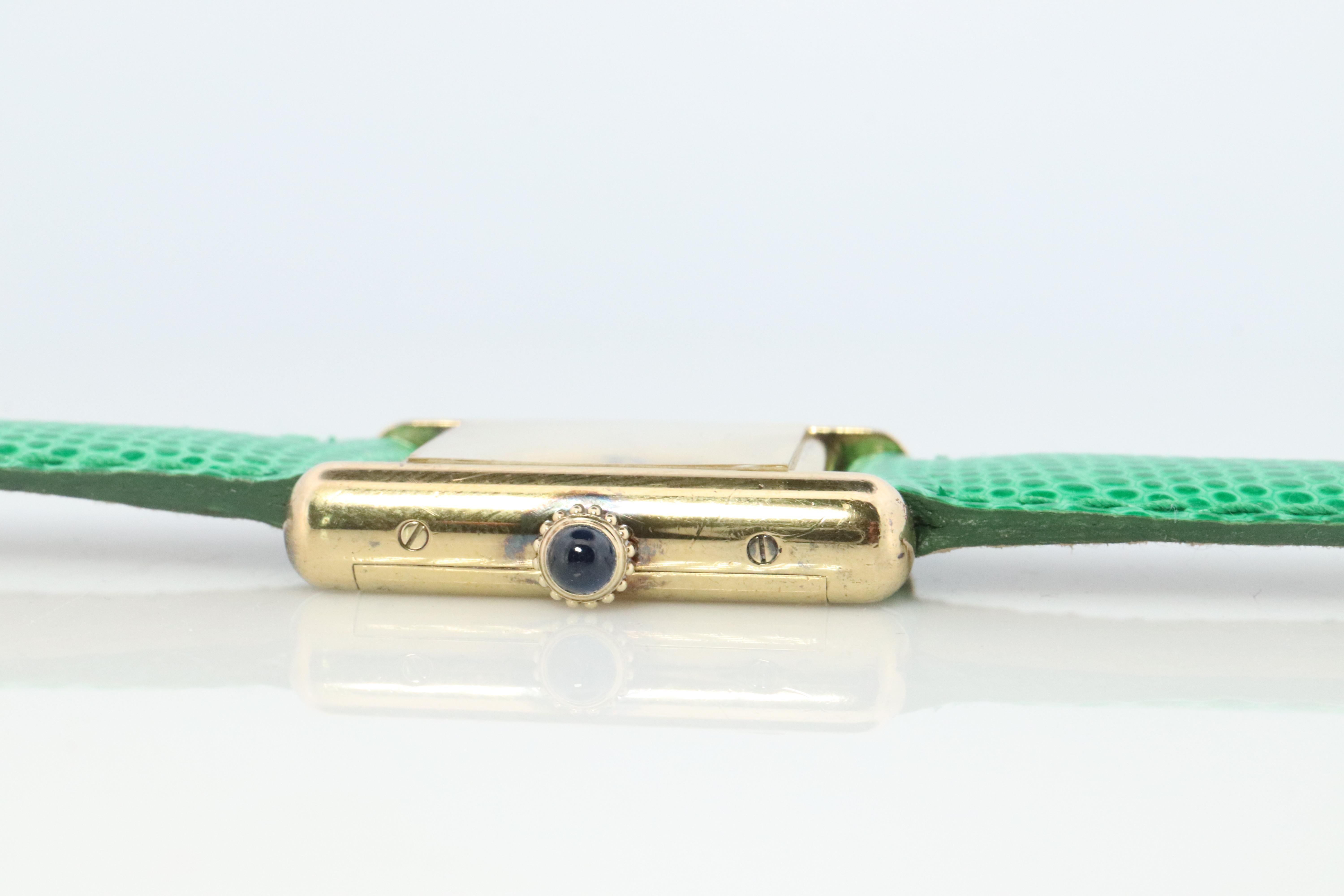 Must de Cartier Tank Manual Watch. Vermeil ARGENT 925 Windup Tank 1