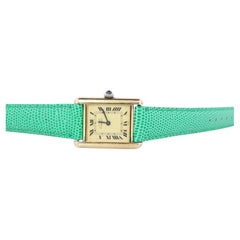 Must de Cartier Tank Manual Watch. Vermeil ARGENT 925 Windup Tank