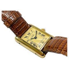 Vintage Must de Cartier Tank Yellow Gold Wristwatch