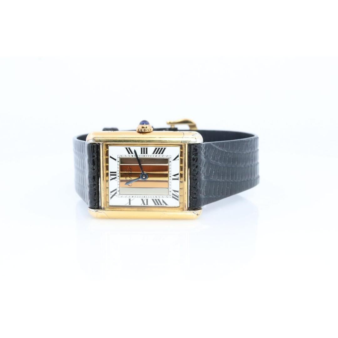 cartier uhr tank quartz argent 925