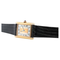 Orologio Must de Cartier Trinity Tank d'epoca. Serbatoio Argental 925 in vermeil.