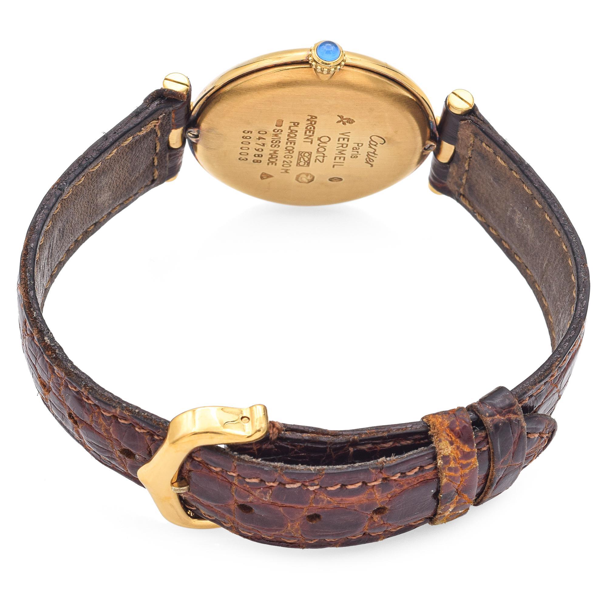 Must De Cartier Montre Vendome Vermeil vintage 1