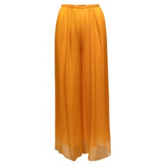 Vintage Mustard Oscar de la Renta Wide-Leg Pants