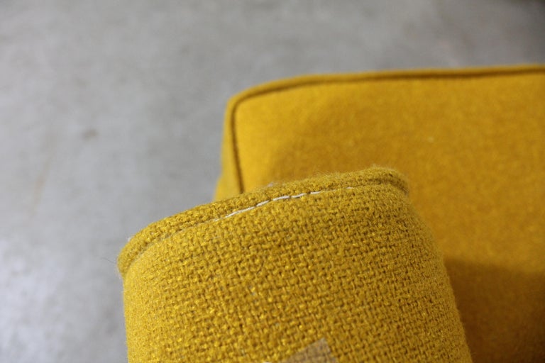 Vintage Mid Century Fireside Wing Back Chair Mustard Yellow at 1stDibs