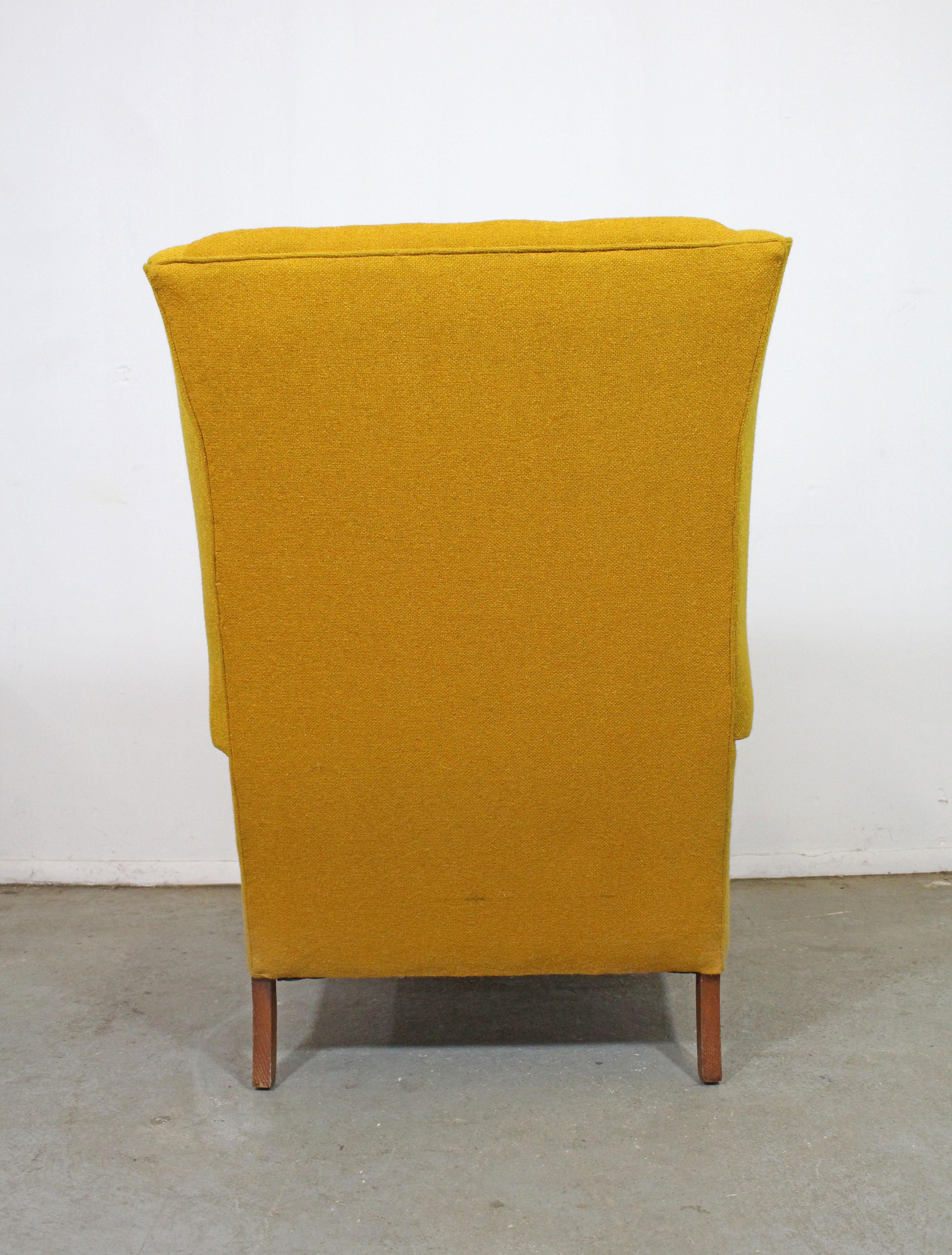 wingback chair yellow