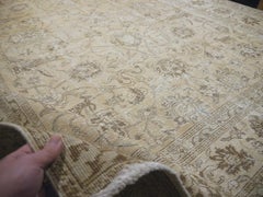 Vintage Muted Rug Classic Rug Gray Beige Brown Hand Knotted Neutral Tabriz