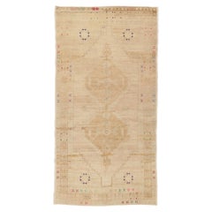 Vintage Muted Turkish Oushak Rug, Classic Chic Meets Gentle Elegance
