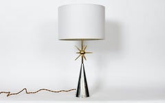 Laurel Lamp Co. Atomic Sputnik Polished Chrome & Brass Table Lamp, C. 1970