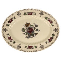 Piatto da portata ovale Myott "Bouquet" d'epoca, Staffordshire, Inghilterra