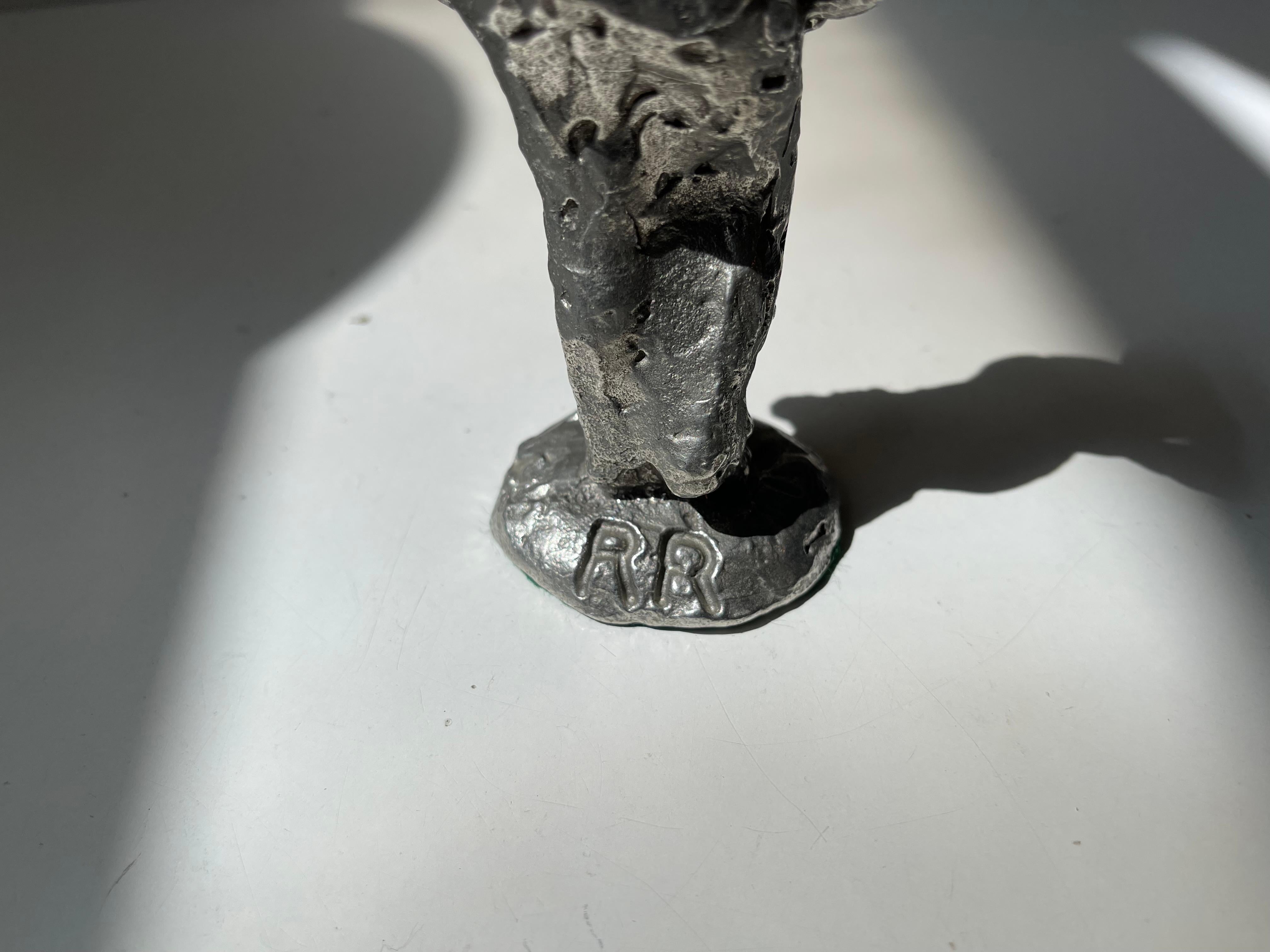 20ième siècle Sculpture féminine Myron en étain plaqué argent, années 1980 en vente
