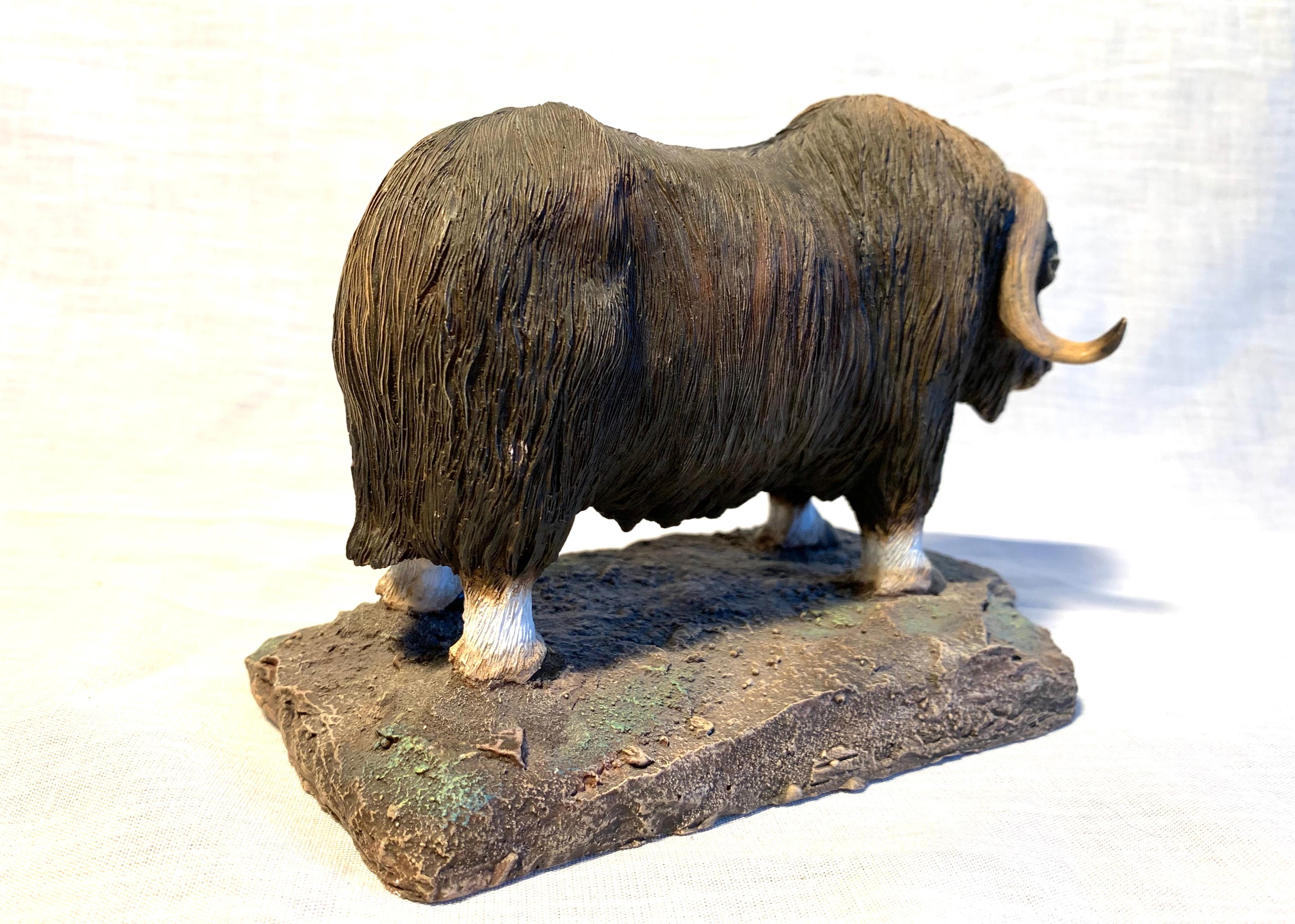 Danish Vintage Mysk Ox Sculpture by Royal Scandinavian For Sale
