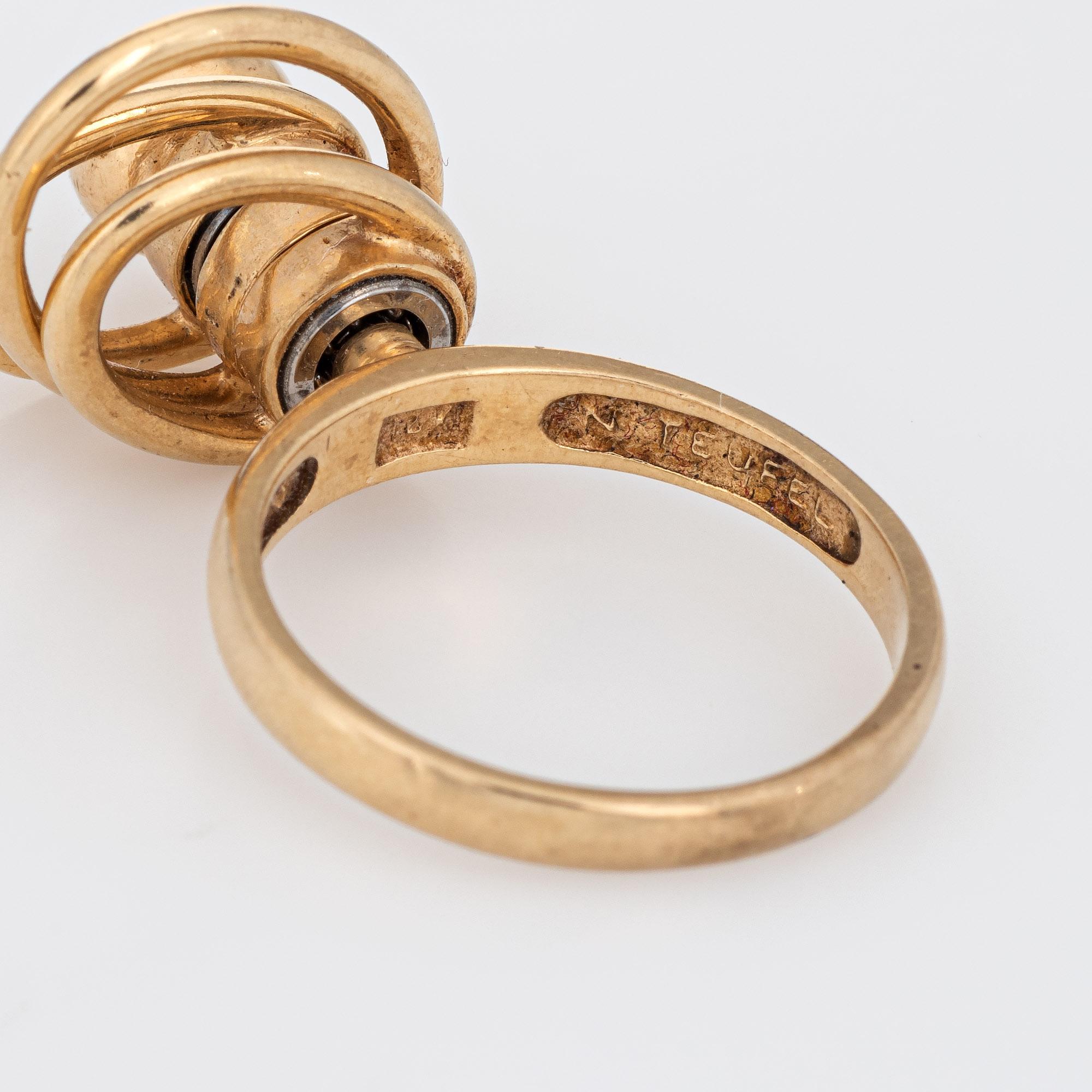Werkgever Associëren servet Vintage N Teufel Spinner Ring c1975 14k Gold Oval Motion Estate Jewelry at  1stDibs | spinner rings for women