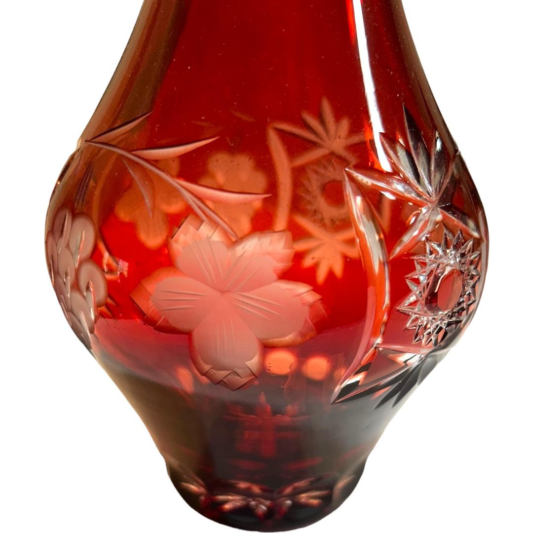 Vintage Nachtmann Bavarian Cut Crystal Bohemian Style “Traube” Red Wine Decanter For Sale 3