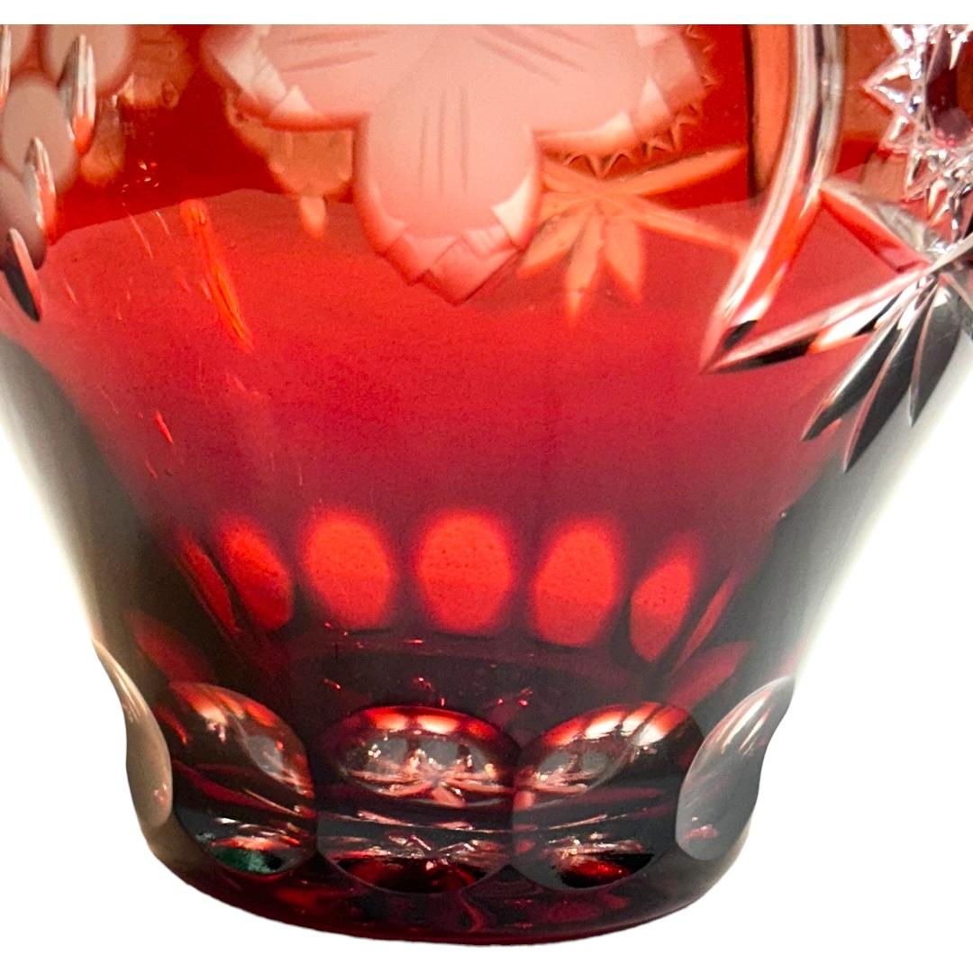 Vintage Nachtmann Bavarian Cut Crystal Bohemian Style “Traube” Red Wine Decanter For Sale 4