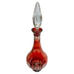 Antique Nachtmann Bavarian Cut Crystal Bohemian Style “Traube” Red Wine Decanter