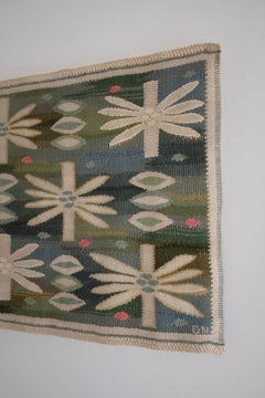 Tapiz vintage "Näckroser" de Barbro Nilsson