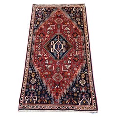 Vintage Nafar / Qashqai, Nomadic Persischer Teppich - 100% Kork (Lammfellwolle)