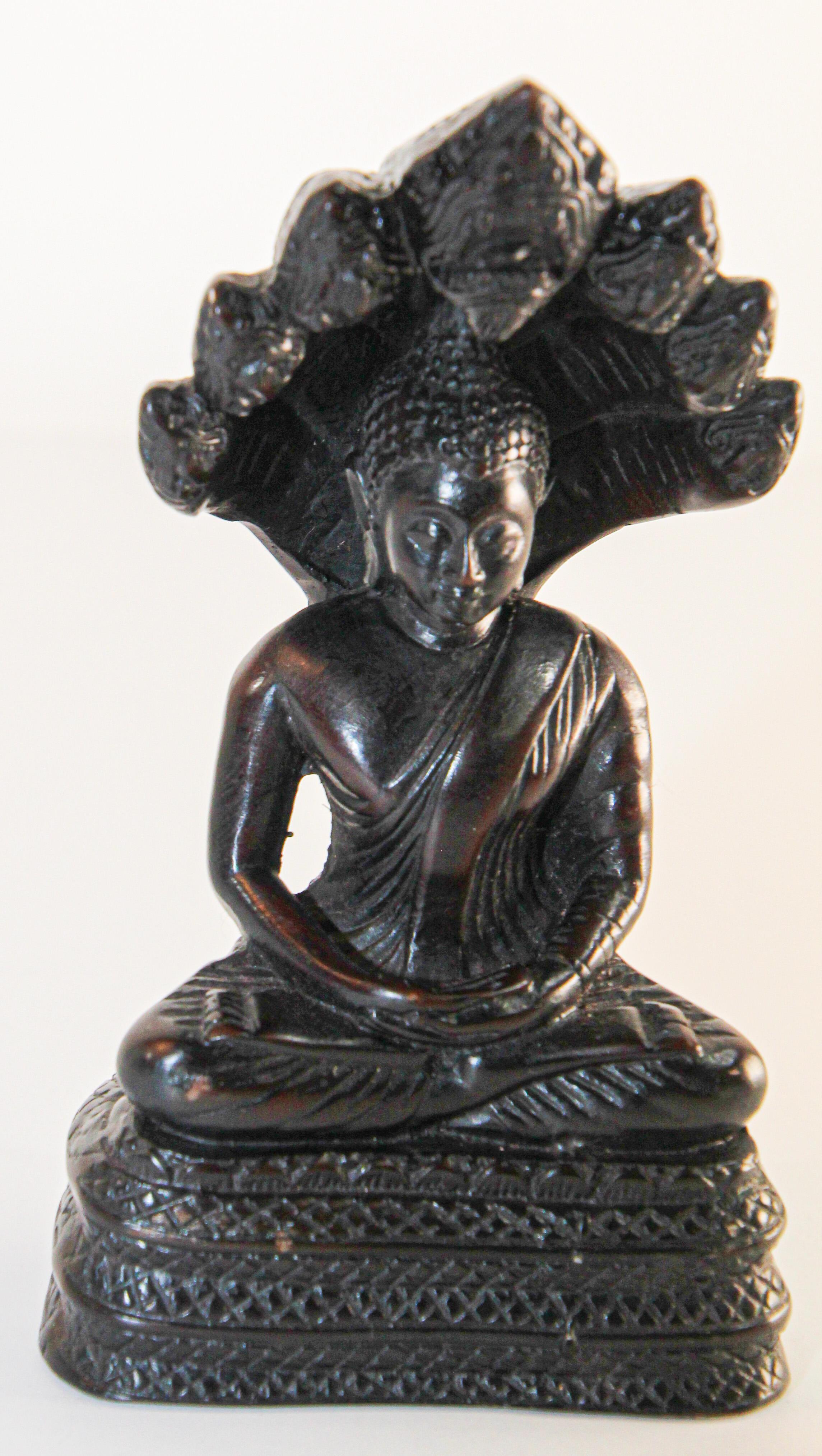 Vintage Naga Meditating Buddha Statue  4
