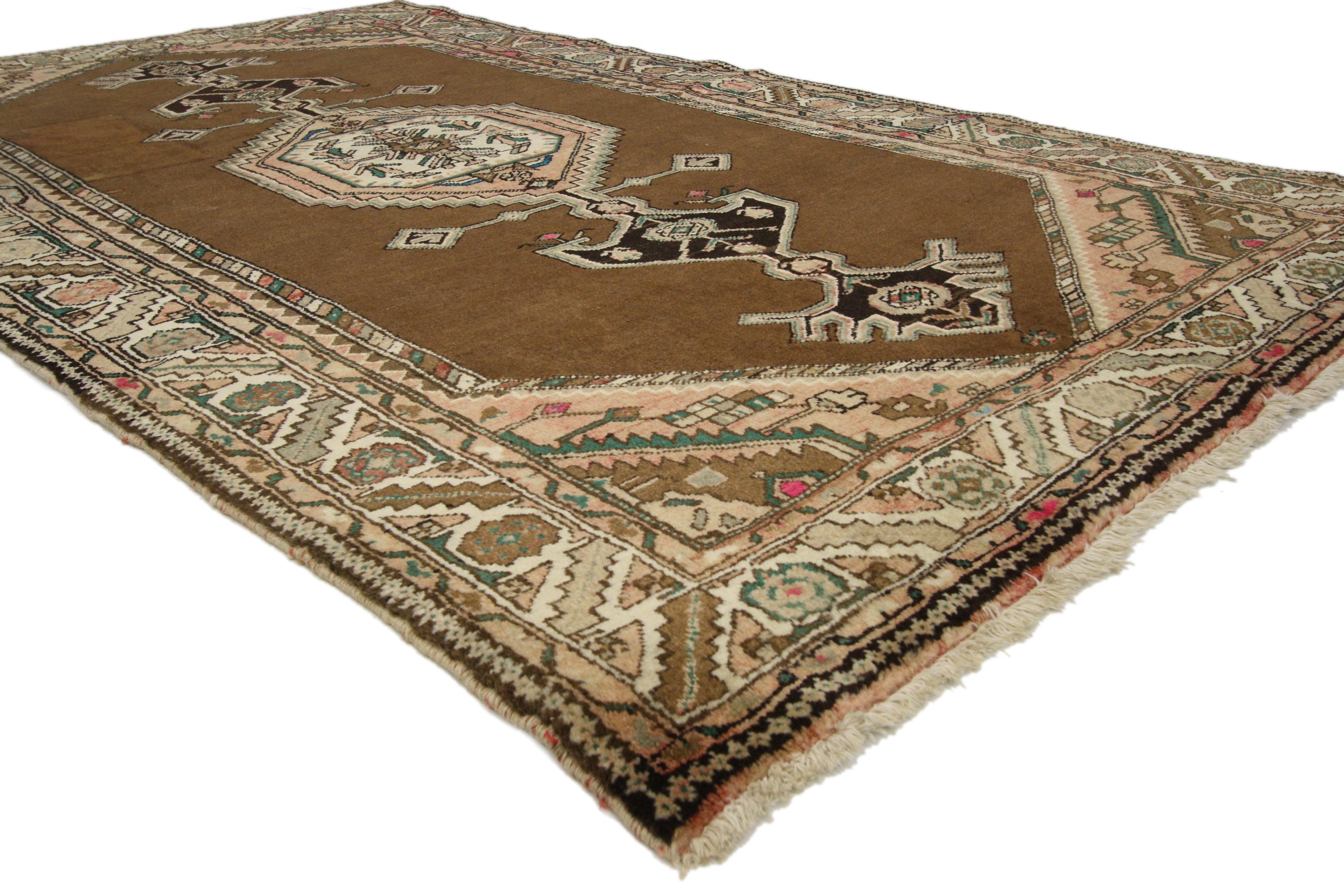 Persian Vintage Nahavand Hamadan Accent Rug with Tribal Style For Sale