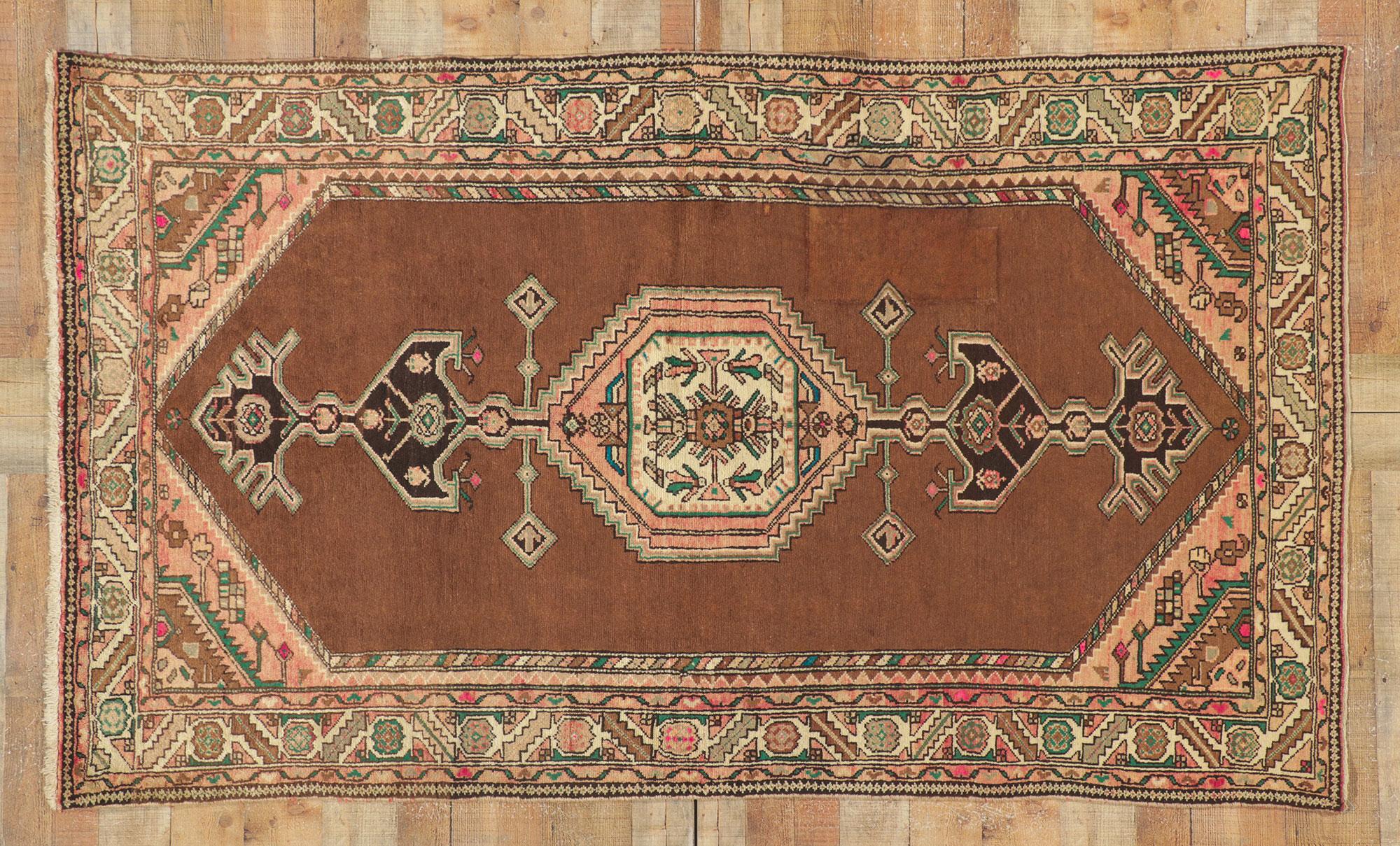 Persischer Nahavand-Hamadan-Teppich aus den 1940er Jahren mit Tribal-Stil im Angebot 2
