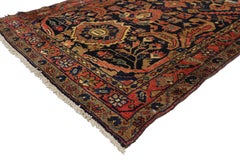 Vintage Nahavand Hamadan Persian Runner with Modern Victorian Style