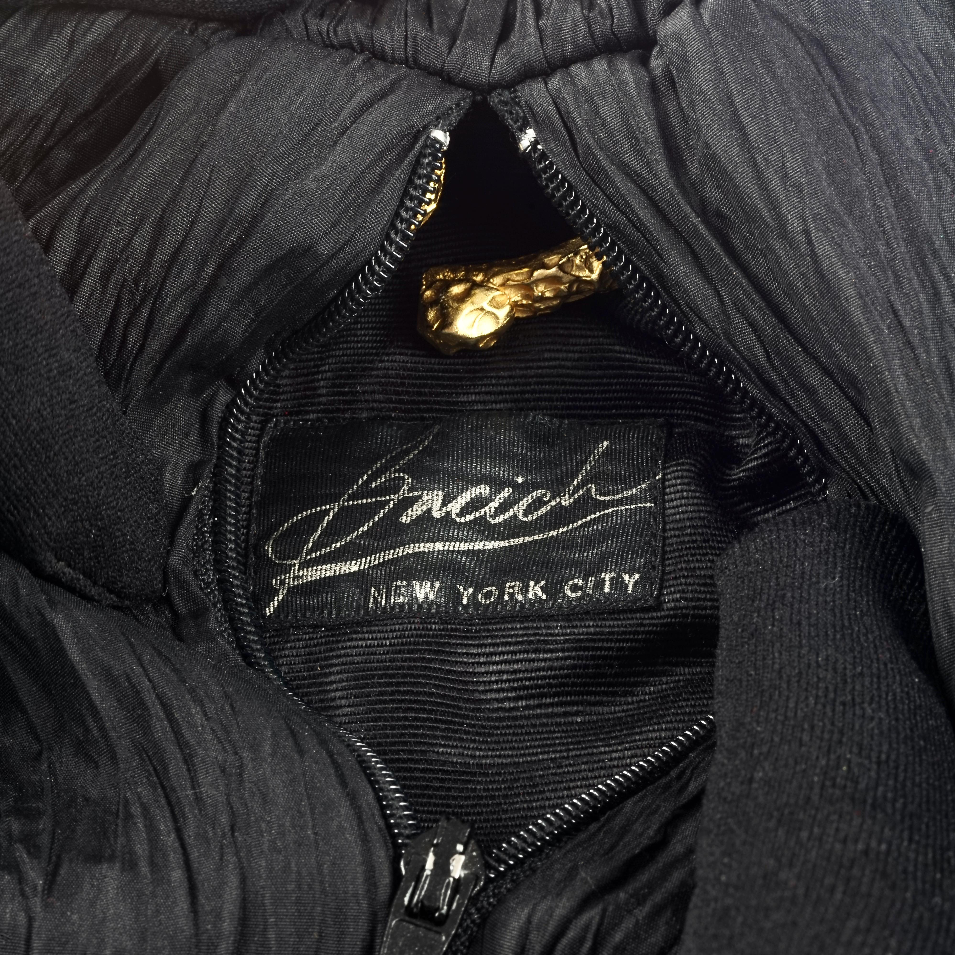 Bolso Vintage NANCY BACICH Plisado Estilizado Pulsera 8