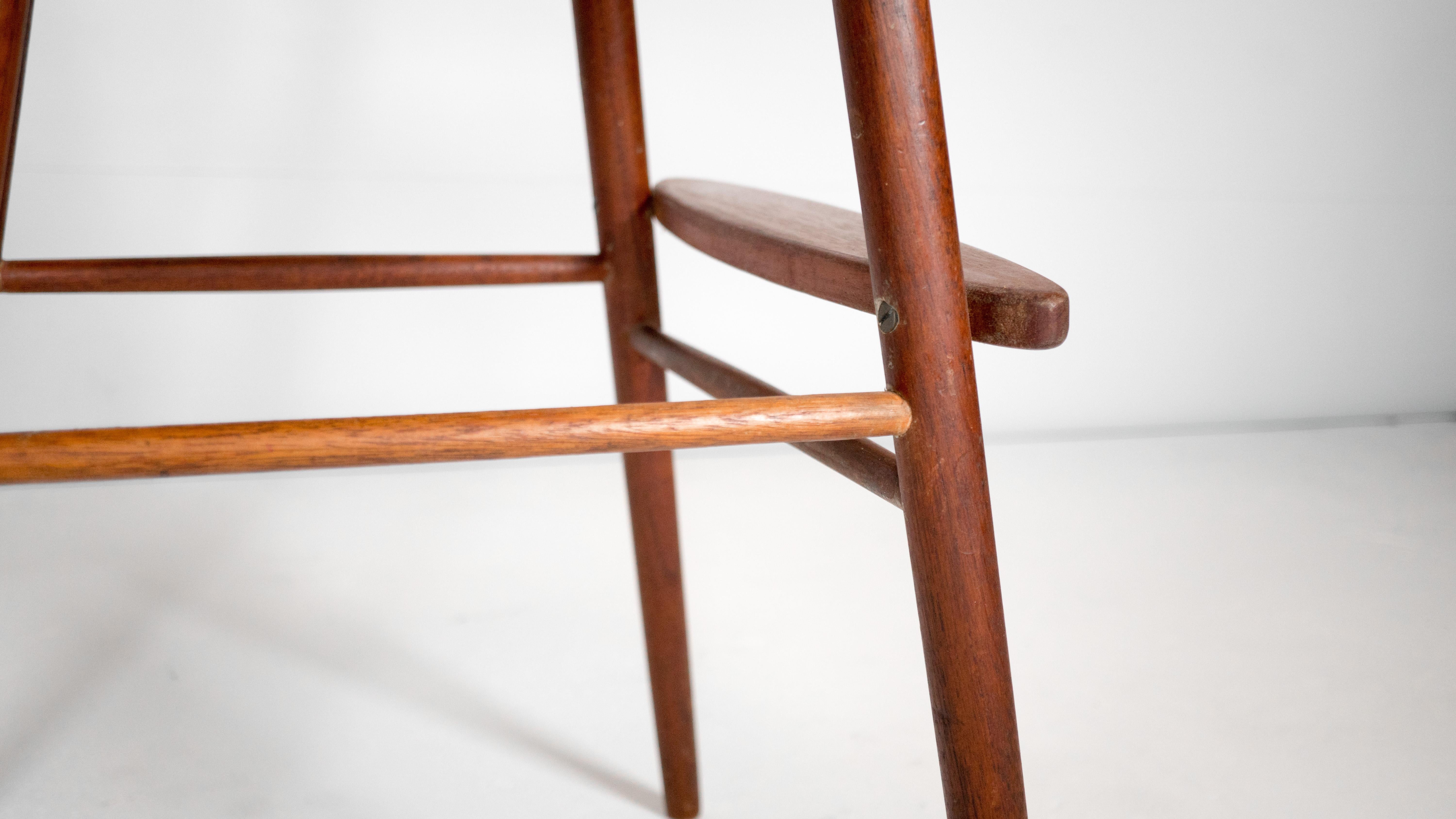 Vintage Nanna Ditzel 'Model 115' Teak Child’s High Chair For Sale 4