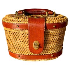 Nantucket Rattan-Korb-Bucket Bag aus Nantucket