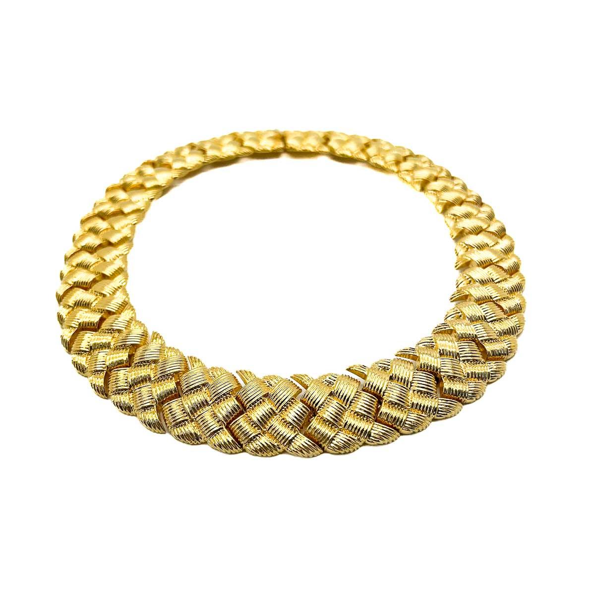 Femenino o masculino Collar Napier Chunky Weave Vintage Años 80 en venta