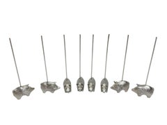 Vintage Napier "Eight Little Piggies" Individual Servers for Hors D' Oeuvres