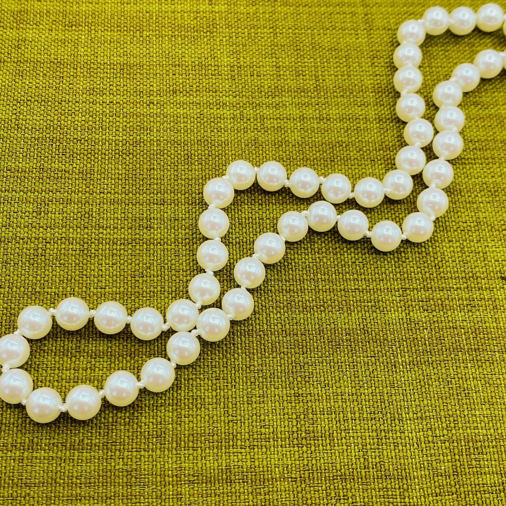 Vintage Napier Faux Pearl Necklace, 1980s For Sale