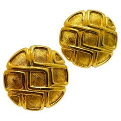 Boucles d'oreilles vintage NAPIER à clip en or