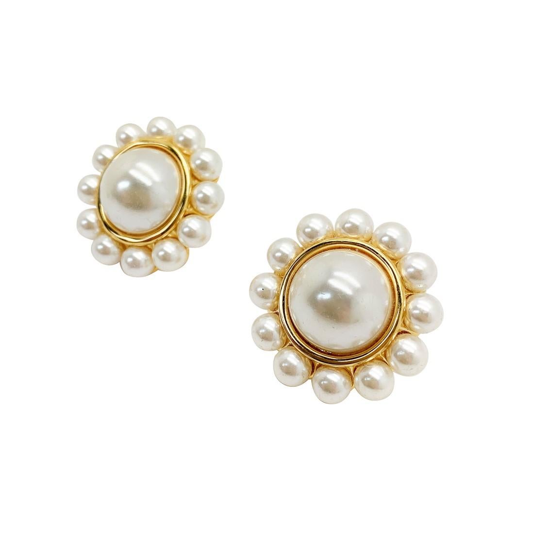 80s pearl earrings