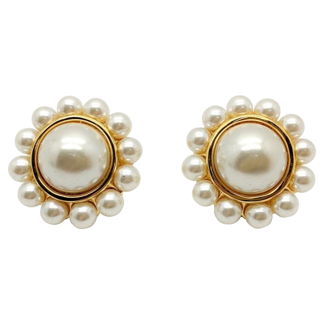 Boucles d'oreilles vintage Napier en perles des années 1980